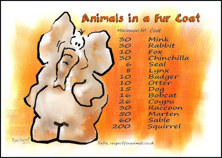 number animals in a fur coat