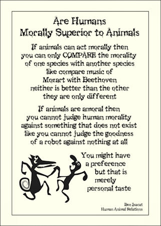 human and animal moral superiority