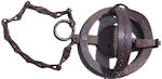 A leghold trap for catching animals - top view