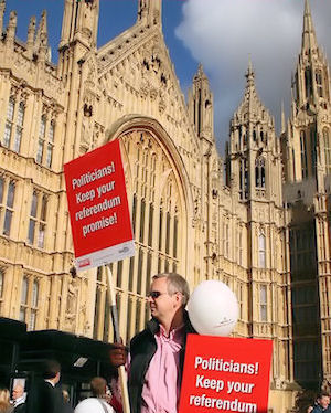Campaigning outside Parliament