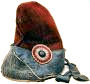 French revolutionary's tricolour hat